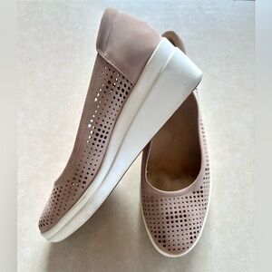Women's Perforated Slip-On Shoes - Blush